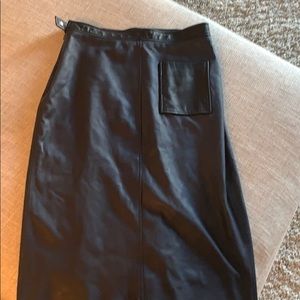 Veda blue and blue leather skirt